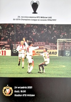 Program Widzew Łódź 25. rocznica awansu do Ligi Mistrzów 1996/1997