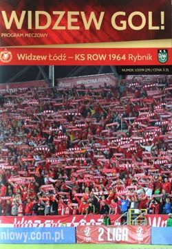 Program Widzew Łódź - KS ROW 1964 Rybnik II liga (09.03.2019)