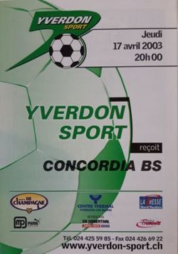 Program Yverdon-Sport - Concordia Basel Nationalliga B Szwajcaria (17.04.2003)