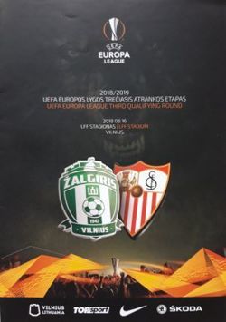 Program Żalgiris Wilno - Sevilla FC Liga Europy (16.08.2018)