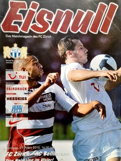 Program magazyn FC Zurych - AC Bellinzona, Axpo Super League (21.3.2010)