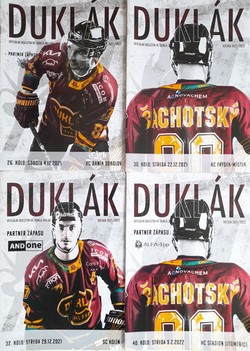 Programy mecze HC Dukla Jihlava hokej na lodzie 2021-2022 (4 sztuki)