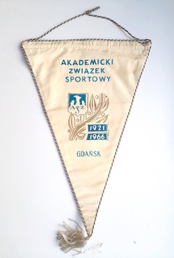 Proporczyk 45 lat AZS Gdańsk (1966) duży