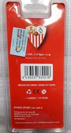 Skórzany brelok w kształcie piłki biedronki z logo Sevilla FC (produkt oficjalny)