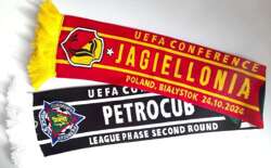 Szalik Mecz Jagiellonia Białystok - Petrocub Hincesti, Liga Konferencji UEFA 24.10.2024 (produkt oficjalny)