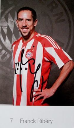Zdjęcie Franck Ribery (Bayern Monachium) z oryginalnym autografem