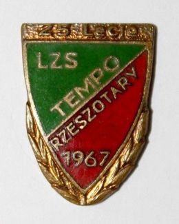 25-lecie LZS Tempo Rzeszotary z wieńcem (emalia, sygnowana z numerem)