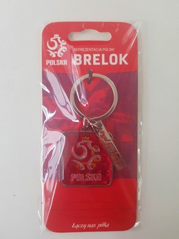 Brelok reprezentacja Polski kwadratowy z zawieszką (produkt oficjalny)