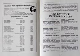 GKS Katowice 1994. Informator (wersja angielska)