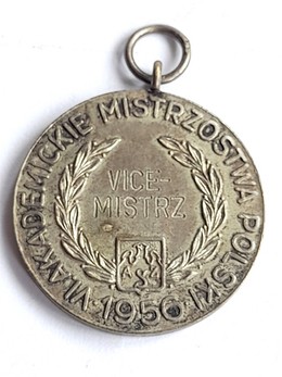 Medal srebrny VI Akademickie Mistrzostwa Polski 1956