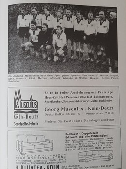 Program Niemcy - Austria mecz towarzyski 22.03.1953 (reprint)