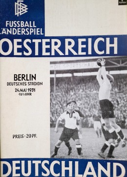 Program Niemcy - Austria mecz towarzyski (24.05.1931) - reprint