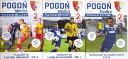 Programy Pogoń Siedlce - Znicz Pruszków, Gryf Wejherowo, Lech II Poznań, II liga (jesień 2019)