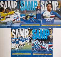 Programy Sampdoria Genua Serie A 2005-2006 (5 sztuk) 