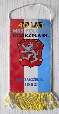 Proporczyk 40 lat MKS Polonia Bystrzyca Kłodzka