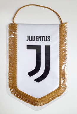 Proporczyk Juventus Turyn biały z herbem 28 cm (produkt oficjalny)