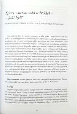 Sport warszawski w służbie Niepodległej. 140 lat sportu w Warszawie - 100 lat sportu w Polsce