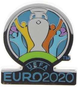 Zestaw w ramce 7 odznak logo i maskotka Euro 2020 (produkt oficjalny)