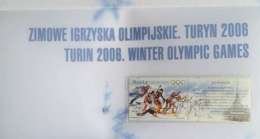 Znaczek pocztowy Zimowe Igrzyska Olimpijskie Turyn 2006 (w etui z kopertą)